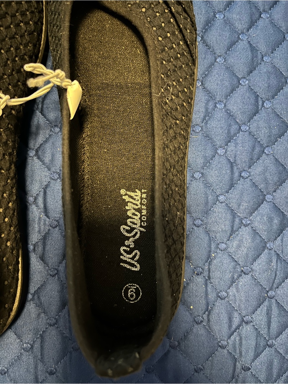 US Sport Black Knot Slip-On Ballet Flats - Picture 2 of 8